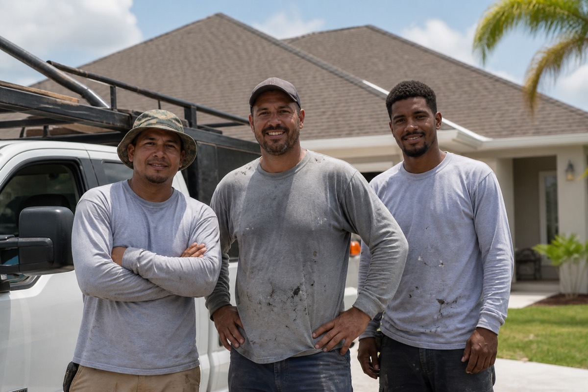 The Precision Roofing Group crew